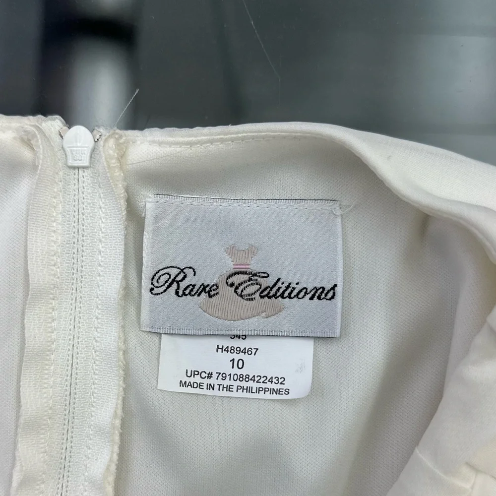 Ivory Girls' Bow-Accent Party Dress EUC